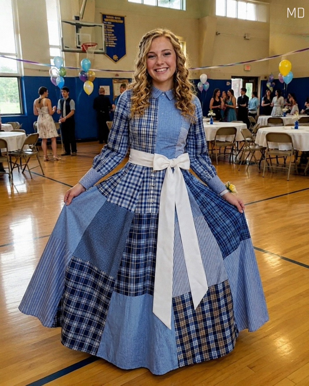 My classmates made fun of the ball gown I had sewn from my late father's shirts.