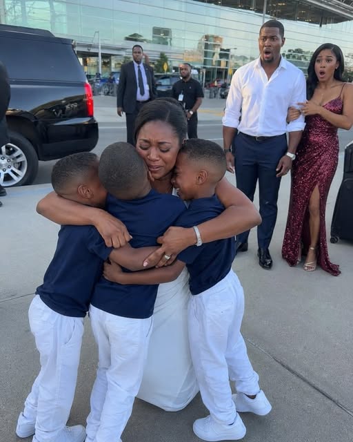 "My billionaire ex-husband sat beside me on a flight just to shame me—then three little boys stepped out of a Bentley and ran toward me, calling, “Mom!”