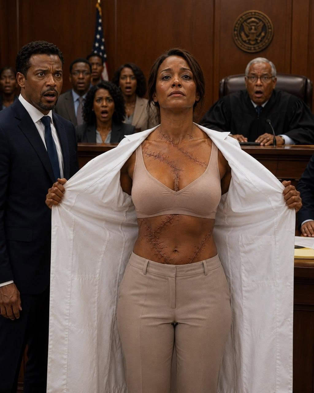 My husband thought I was just a weak housewife, someone he could bruise, silence, and lie about forever. But in court, I stood before the judge, opened my coat, and showed the scars he had explained away. “Objection?” I asked calmly. “Then let me testify.” As a former forensic doctor, I named the impact angle, healing timeline, and weapon type—until every sentence of his story collapsed.