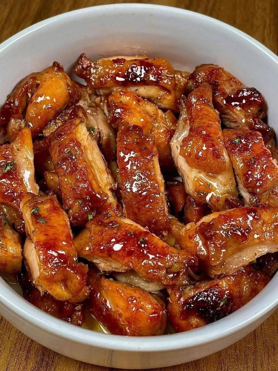 Chicken with honey glaze: a perfect balance between sweet, salty and savoury.
