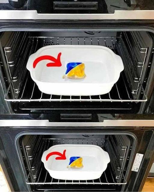 The trick for effortlessly cleaning the oven: even burnt fat disappears.
