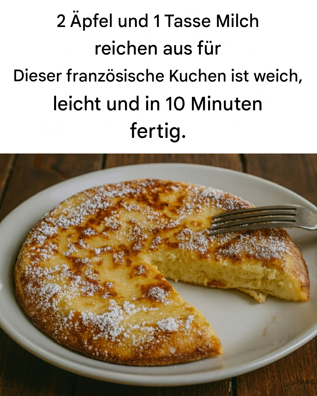 French dessert with milk and apples: simple, delicious and diet-friendly.