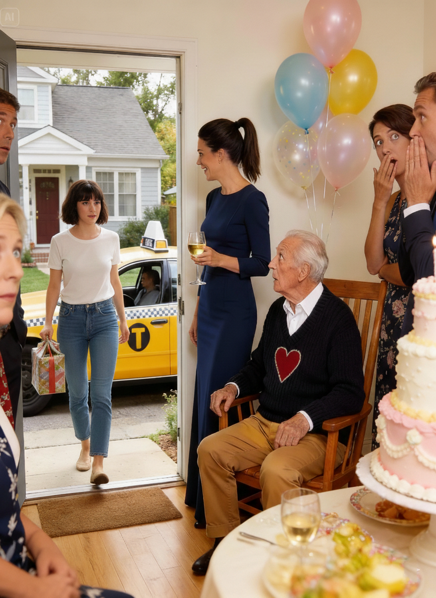 Grandpa saw me get out of a cab and asked, “Where’s your birthday BMW?” Mom laughed and said, “Oh, we gave it to your sister!” He went quiet for a moment… then called his lawyer the next day.
