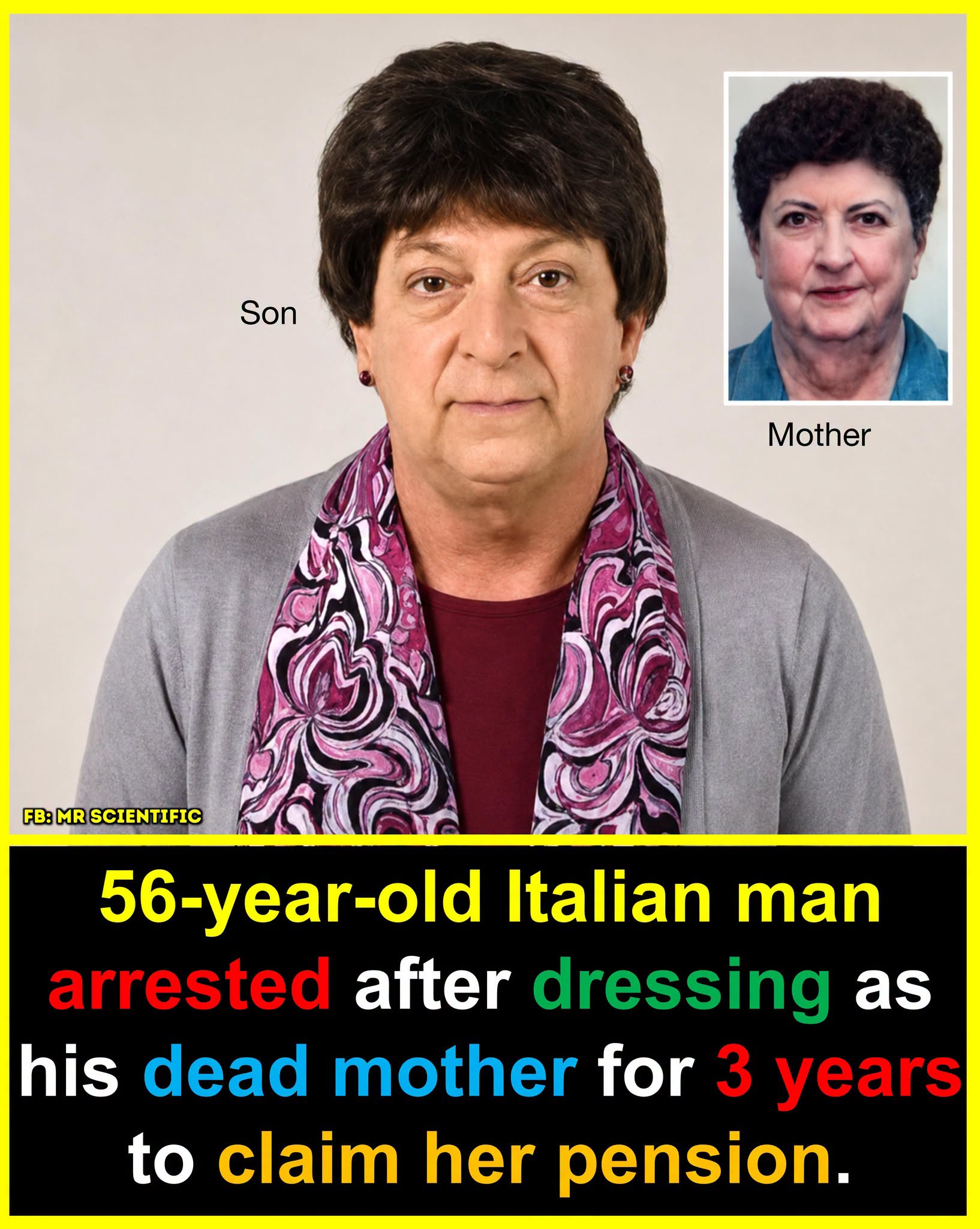 The case occurred in Italy, where authorities discovered that a 56-year-old/