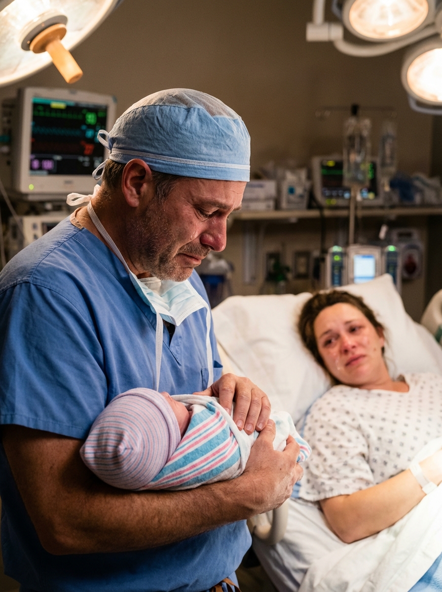 She went to the hospital to give birth, but the doctor broke down in tears when he saw the baby...