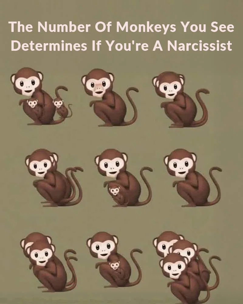 How Many Monkeys Do You See? Check If You’re A Narcissist below 👇